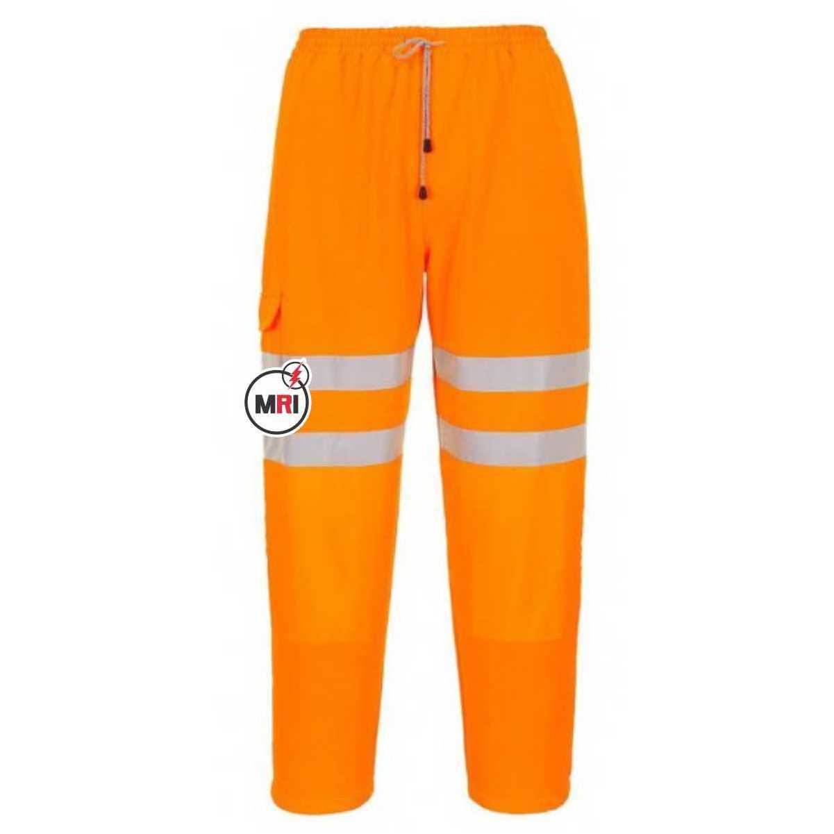 Hi Vis Pants Orange Custom Logo Wholesale Security Safety Pants Cargo Multi Pockets Pant 3m Reflective Clothing