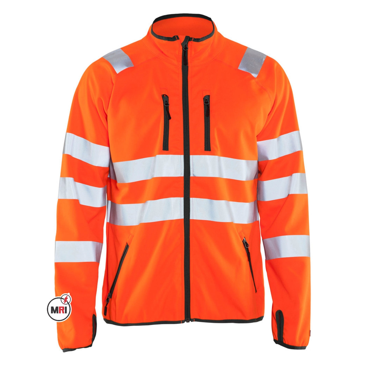 Winter Heated PVC Raincoat Orange Fluorescent High Visibility Safety Reflective Jacket for Men with Pocket