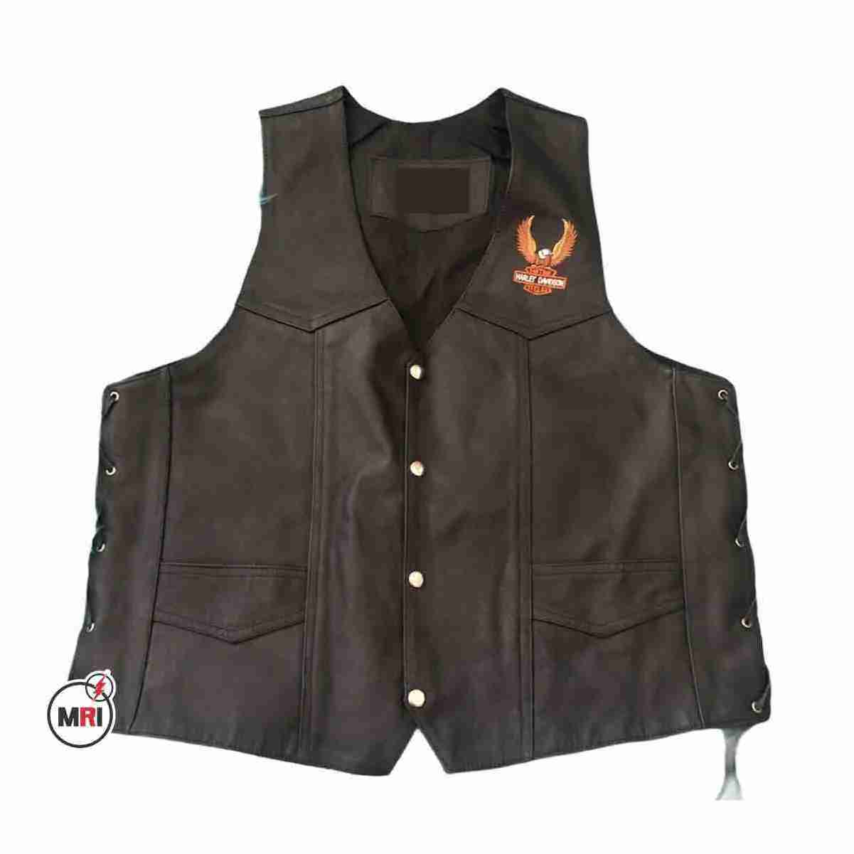 Latest Fashion Racing New Design Leather Vest Jackets Fashionable And Breathable Denim Cow Hide vest jacket