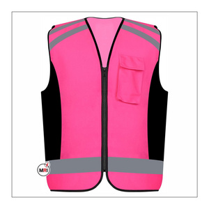 Wholesale Reflector Vest Safety 100% Polyester Customize Logo Cheap Price High Visibility Multi Pockets Safety Vest