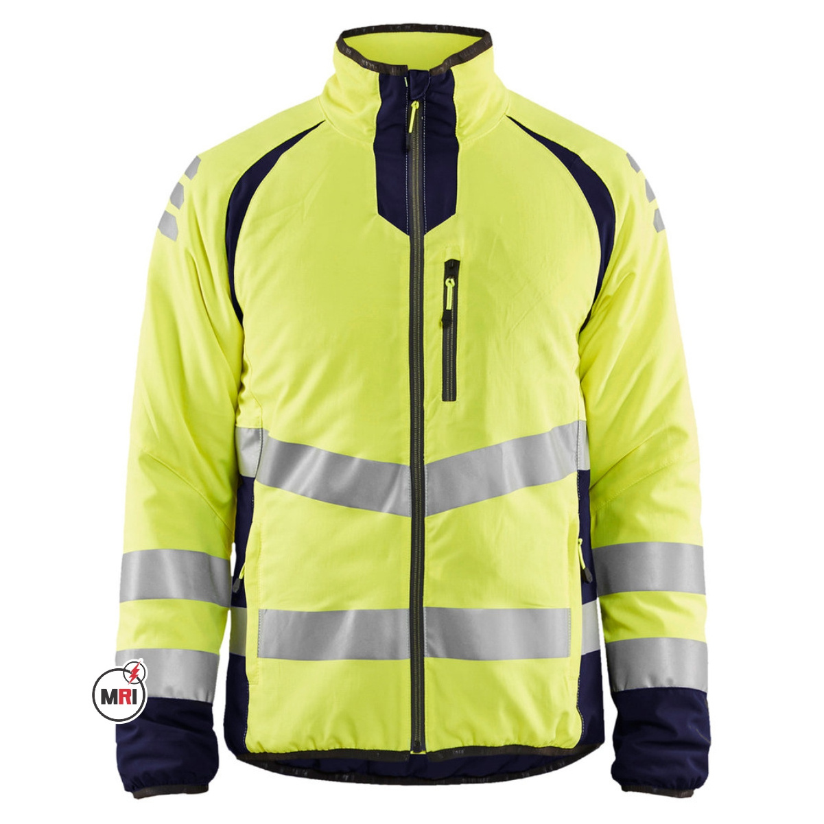 Winter Heated PVC Raincoat Orange Fluorescent High Visibility Safety Reflective Jacket for Men with Pocket