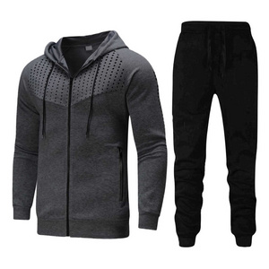 Wholesale new high quality men track suits reflective tracksuits streetwear sweat suit jogger pants for men's set OEM Customized