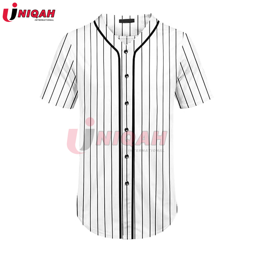 Men's Baseball Button Down Jersey Short Sleeve Hipster Hip Hop T Shirts Crafted From Lightweight Solid Classic Baseball Jersey