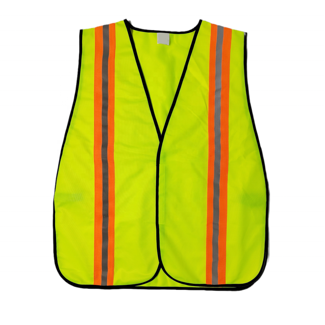 Reflective Vest With Pockets Hi Vis Orange Construction Safety Vests Workwear