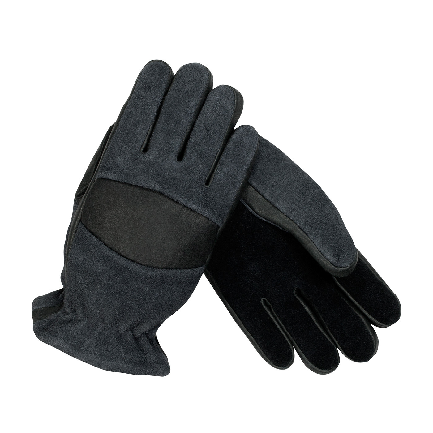 High Quality Jet Black Cowhide Split & Grain Leather Driving Gloves Safety Industrial Safety Hand Drivers Leather Work Gloves