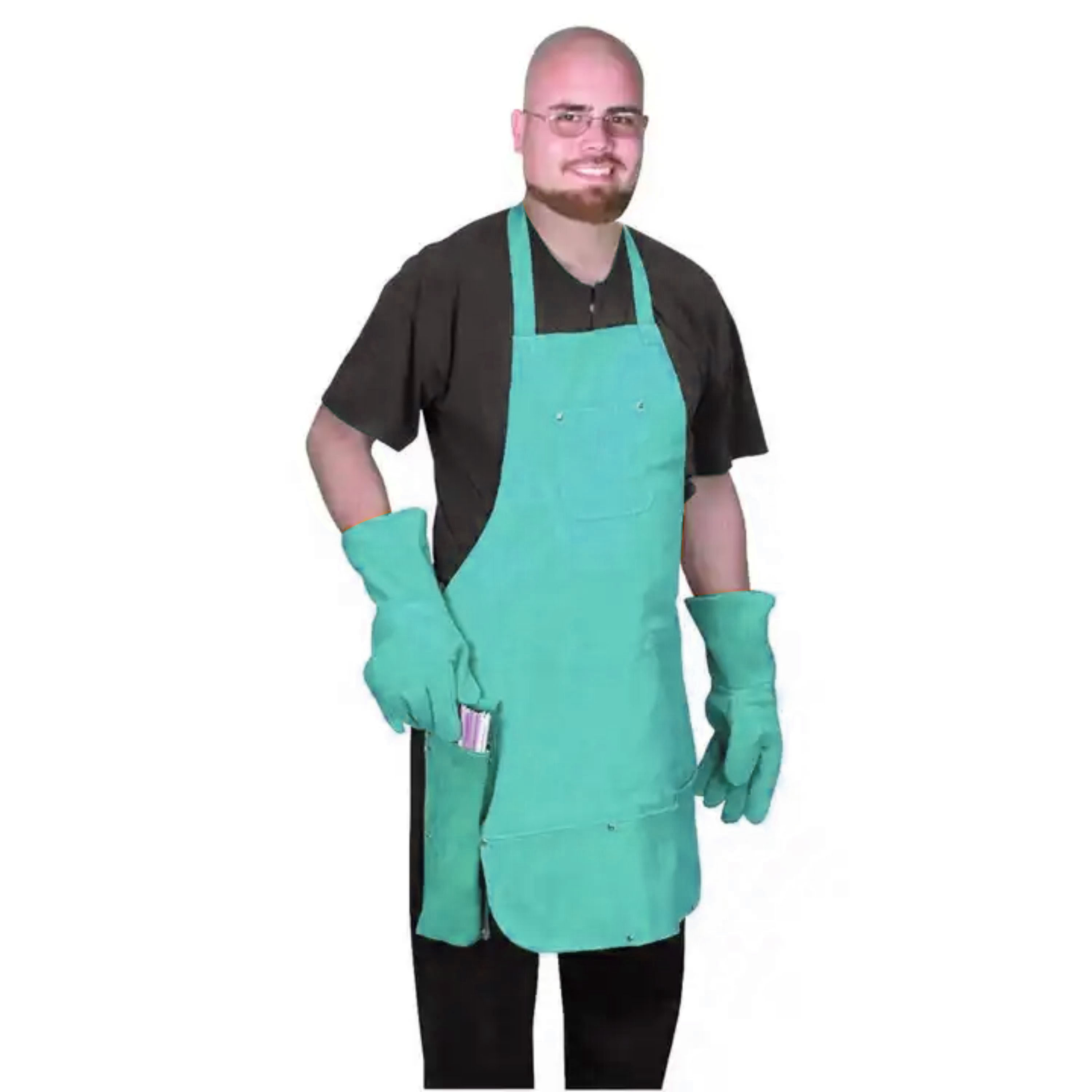 Premium Quality Side Cowhide Split Leather Fire Retardant Welding Apron Industrial Safety Working Welder Aprons for Sparks