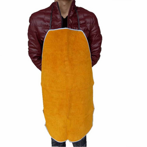 Leather Industrial Heavy Duty Cowhide Split Leather Welder Safety Apron Household Cleaning Tools Accessories Apron for Body