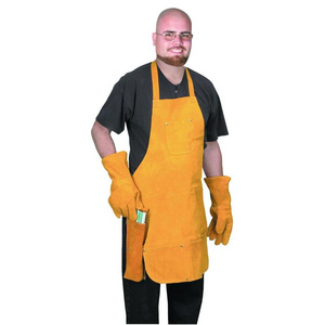 Premium Quality Side Cowhide Split Leather Fire Retardant Welding Apron Industrial Safety Working Welder Aprons for Sparks