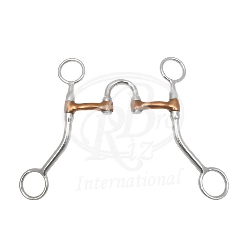 Bushing cheek horse bit with copper link horse equipment bit horse riding equipment