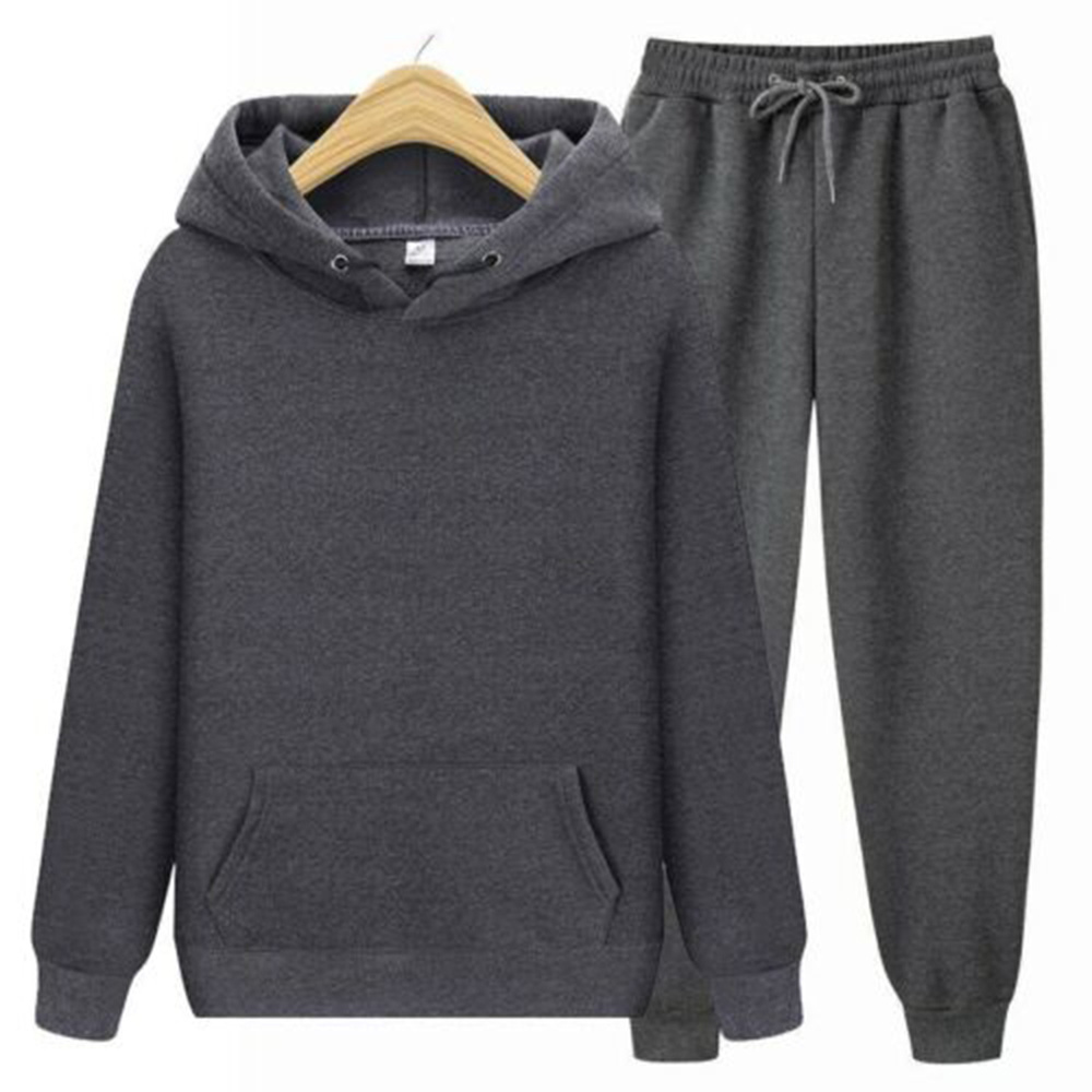 New Mens  tracksuit 2 piece tracksuit urban street wear jogging set New Men's Fleece Zipper Hooded Sports Jogging set