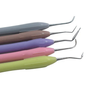 Silicone Handle LM Arte Set of 10 Pcs Dental Composite Filling Instruments With Plastic Tray By Forgwell Industries