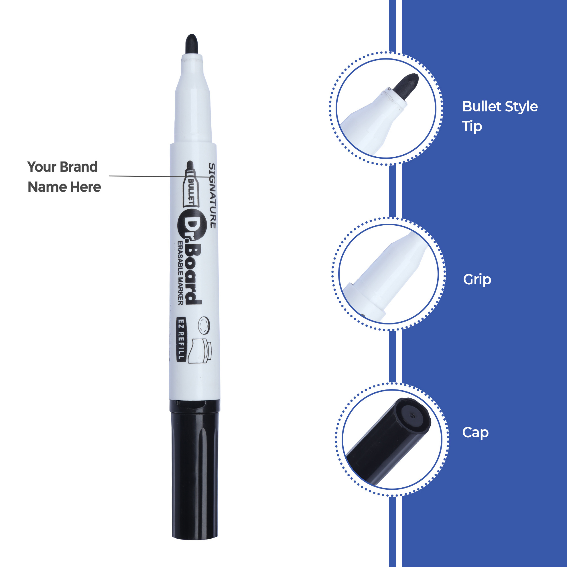 High Quality Non-toxic Refillable Erasable Whiteboard Marker Pens for School and Offices | white board marker refillable markers