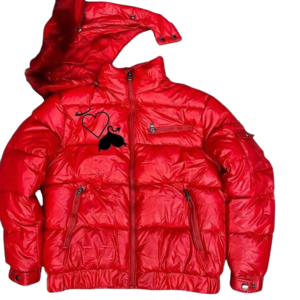 Newest Design Custom Logo Red Polyester Outdoor Puffer Jacket For Winter Woman Puffer Jackets For Men