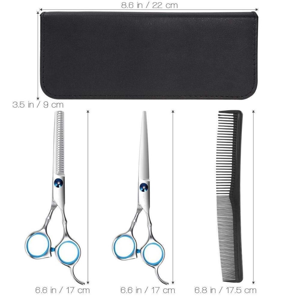 Professional Barber Hairdressing Hairstyling Hair Thinning Scissors 6.5 Inch Thinning Scissor Set Hair Cutting Stainless Steel