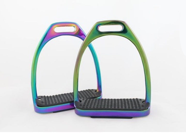 Rainbow Colored Stirrups, Stainless Steel Horse Riding Products - Unique Latest Model 2023 Customized Material