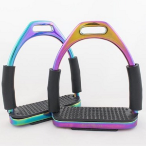 Rainbow Colored Stirrups, Stainless Steel Horse Riding Products - Unique Latest Model 2023 Customized Material