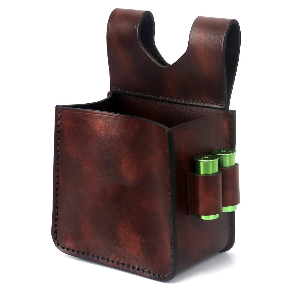 High Quality Leather Quick Loading Cartridge Ammo Shooting Bag - Capacity 25 Cartridges Wholesale