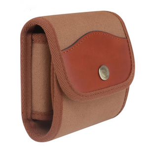 Ammo Pouch Bag Cartridge Holder  Bullet Carrier Canvas & Leather Belt for Hunting Shooting Accessories