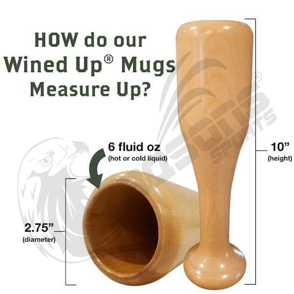 TRQSONS Customize Wholesale Baseball Bat Dugout Mug Wine Mug 6-12 OZ Wooden Mug