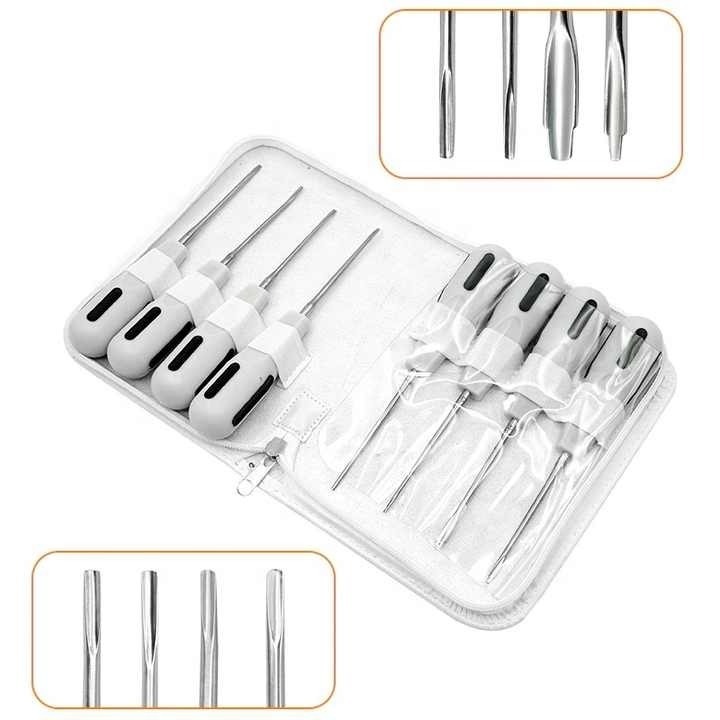 High Quality 8pcs Dental Root Elevator Set Tooth Extracting Apical Root Elevator Stainless Steel Surgical Luxating Lift Elevator