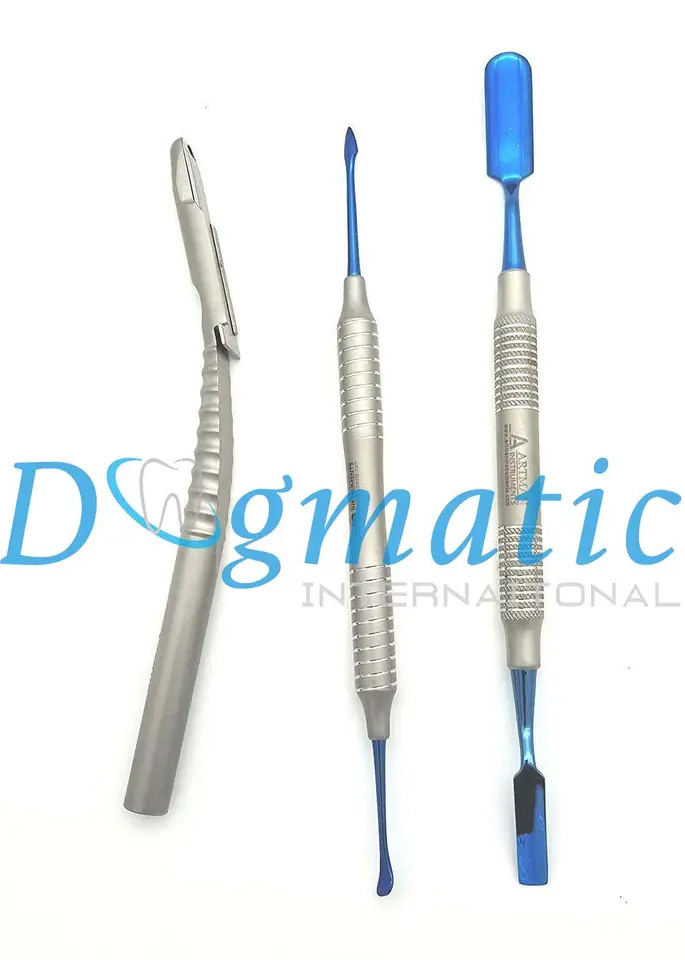 Bone Graft Harvesting Autogenous Implant Kit Bone Scraper Carrier Elevator 7 Pieces / High Quality Set