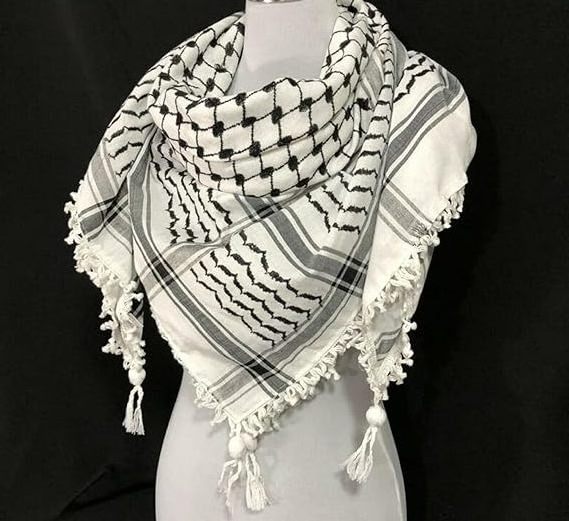 100% cotton High Quality Customized Men's Keffiyeh Traditional Palestine Shemagh Scarf with Fishnet Pattern