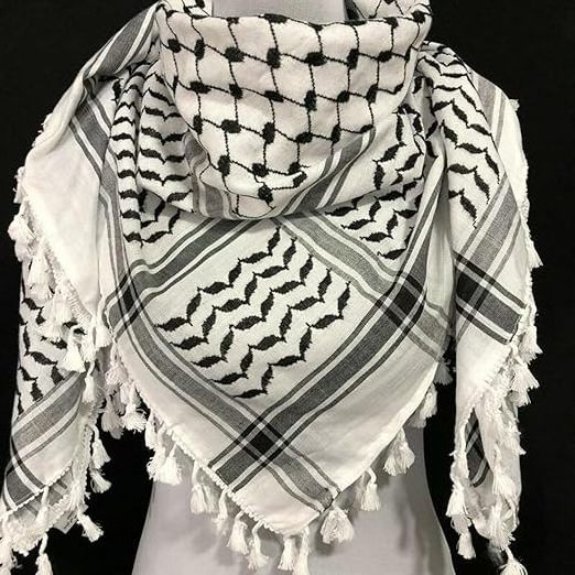 100% cotton High Quality Customized Men's Keffiyeh Traditional Palestine Shemagh Scarf with Fishnet Pattern