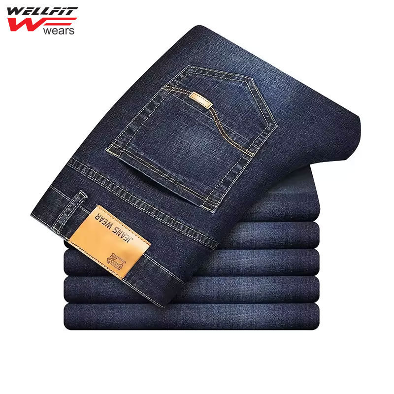 Fashionable Men's Denim Pants in Sky Blue Color Tight Fit Full Length Street Wear Man Jeans Pants With Logo