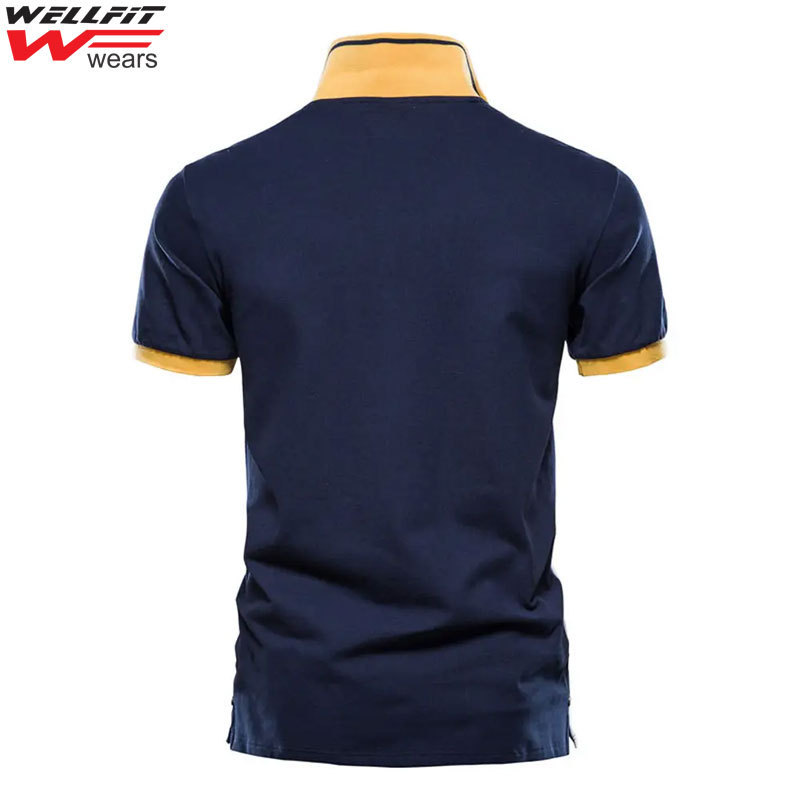 Cotton Polo Man Collar Plus Size T Shirt 100% Cotton With Logo For Wholesale Clothing