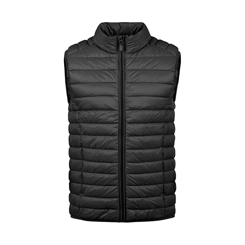 Hot Sell Autumn And Winter Lightweight Hooded Black Quilted Down Puffer Waistcoat Men's Zipper Puffer Vest