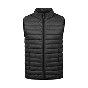 Hot Sell Autumn And Winter Lightweight Hooded Black Quilted Down Puffer Waistcoat Men's Zipper Puffer Vest