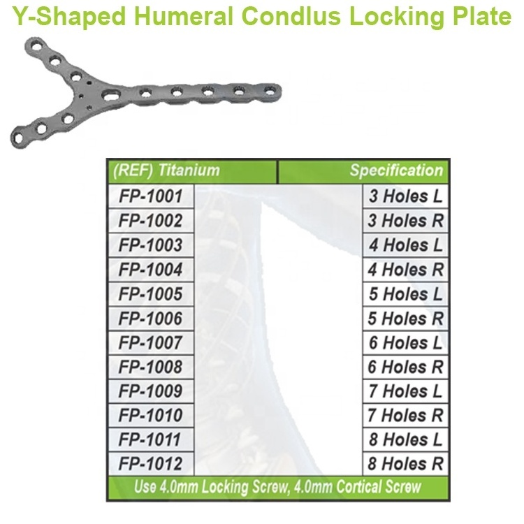 Farhan Products Manufacturing New High Quality Orthopedic Implants Locking plate Y-Shaped Humeral Condyles Locking Plate