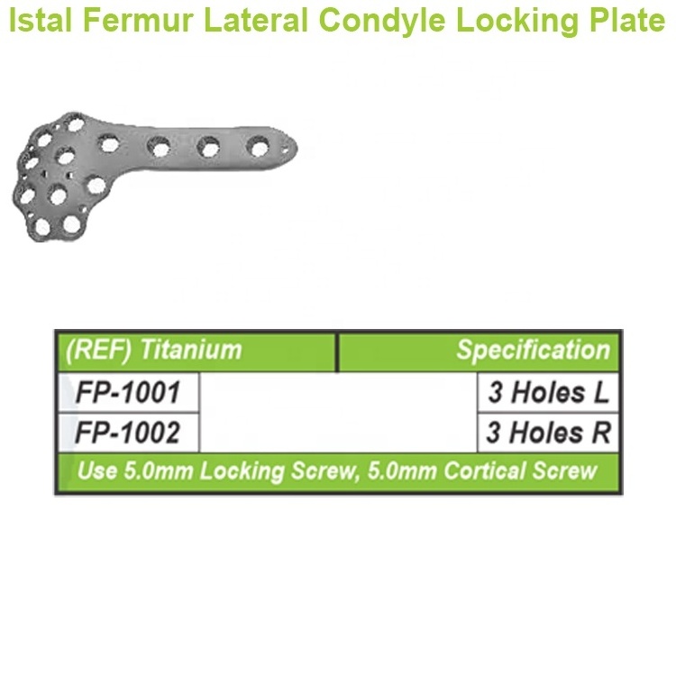 Farhan Products Muti-Axial Orthopedic Estal Fermor Lateral Condyle Plate Titanium Fracture For Fragment Surgery