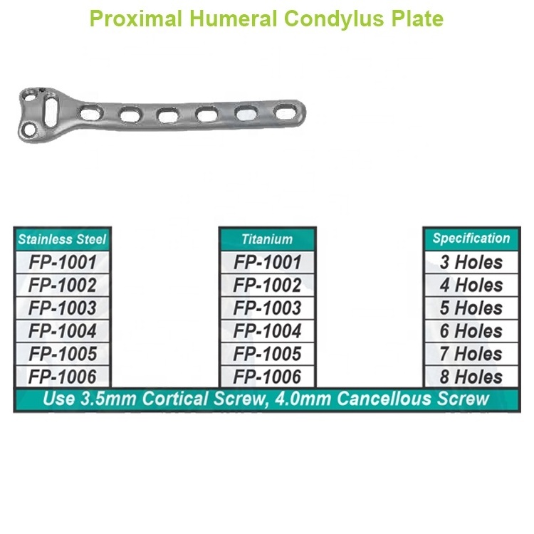 Factory price wholesale Proximal Humeral Condyles Locking Plate for orthopedic Implants