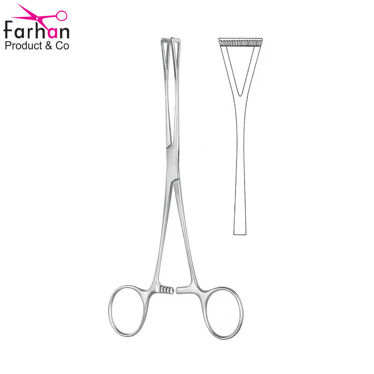 Duval Forceps 20cm Tattoos Piercing Clamp Sponge Belly Septum Plier Surgical Instruments Stainless Steel BY FARHAN PRODUCTS & Co