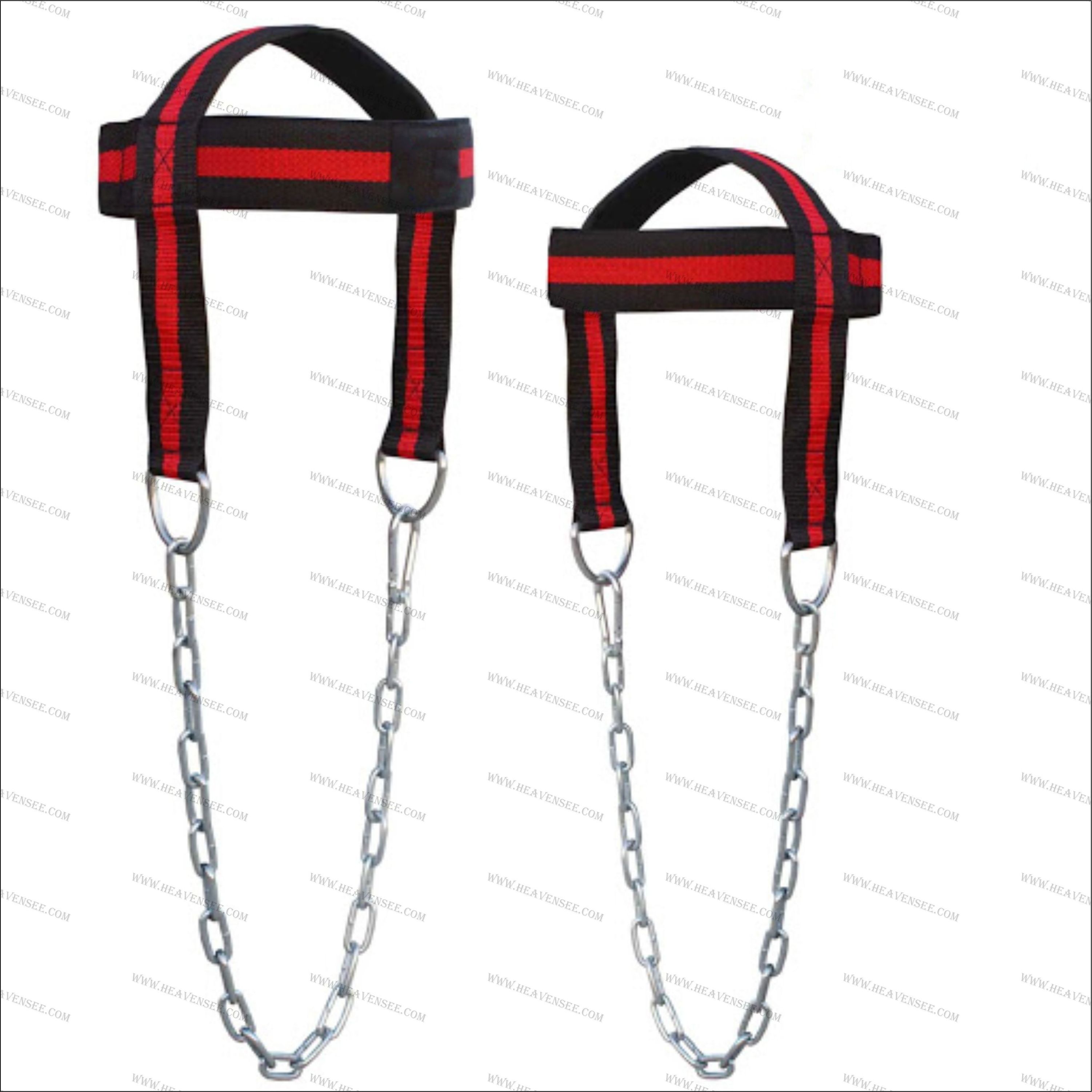 Lifting Strap with Chain Adjustable Head Harness Neck Trainer for Home Gym Weightlifting Bodybuilding Barbell Workout