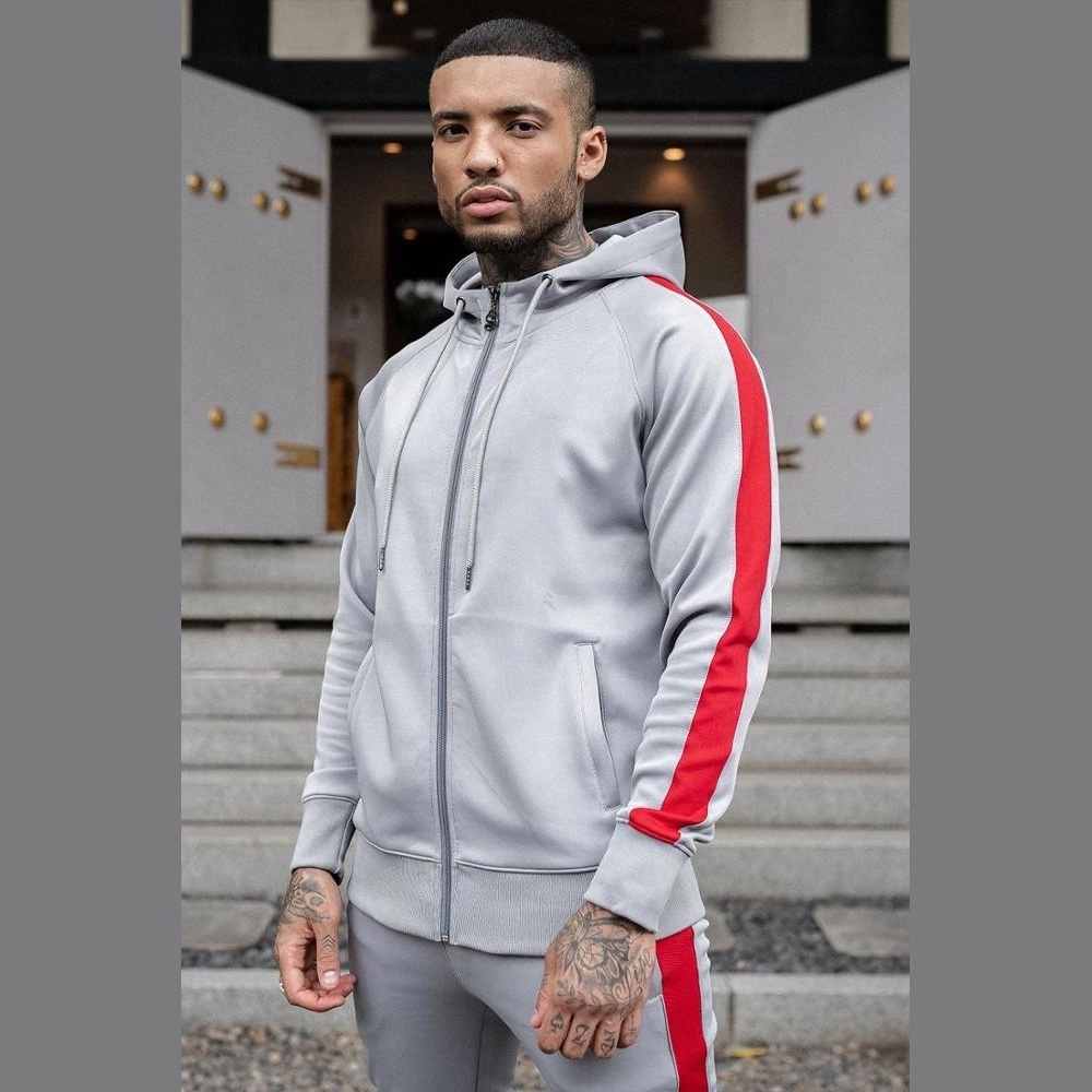 men training suit Customize color and Logo Men's Track suit  100 cotton men training cargo tracksuit Fleece all  Colour Jacket