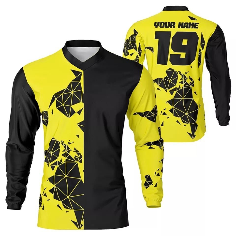 2022 New Men's Long Sleeve Motocross Jersey Blank Design Your Own Motocross Jersey