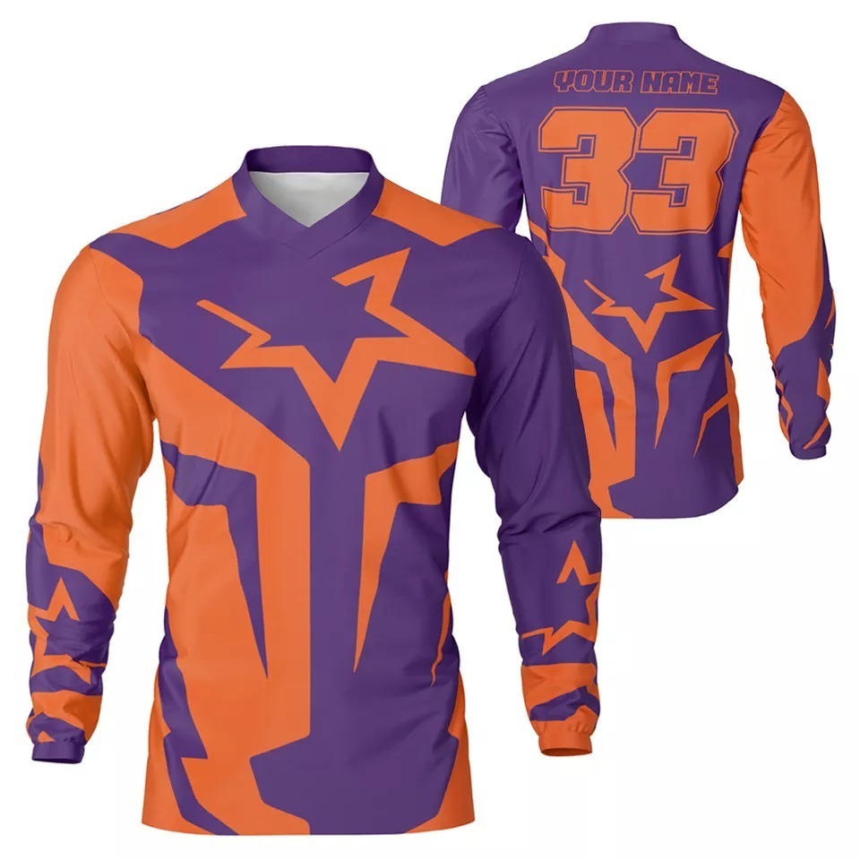 2022 New Men's Long Sleeve Motocross Jersey Blank Design Your Own Motocross Jersey