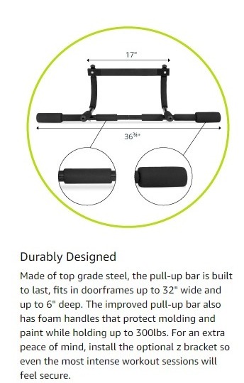 Adjustable Heavy Duty Home Exercise Fitness Gym Door Pull Up Bar Horizontal Doorway Chin up Bar