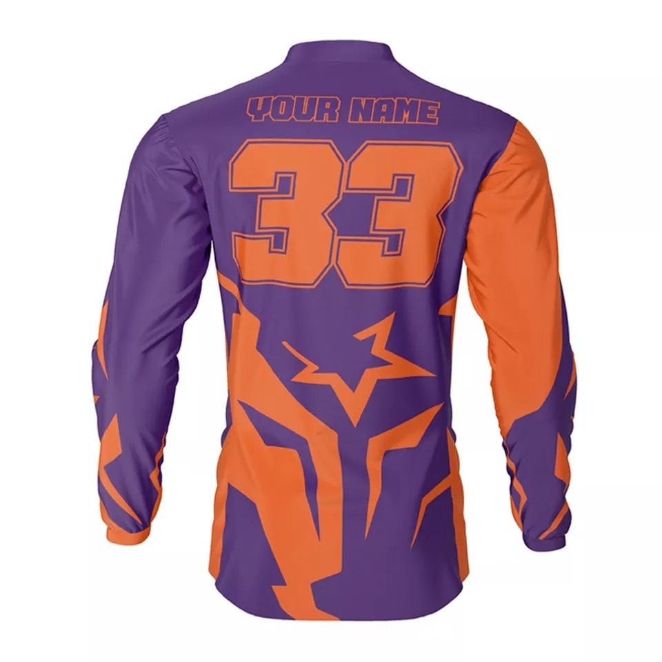 2022 New Men's Long Sleeve Motocross Jersey Blank Design Your Own Motocross Jersey