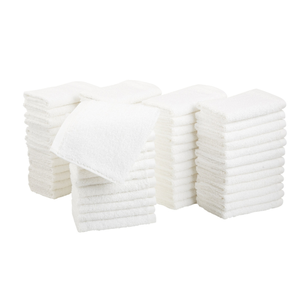 Hand Cotton Washcloths Set - Pack of 24 - 100% Ring Spun Cotton Premium Quality Flannel Face Cloths Highly Absorbent and Soft