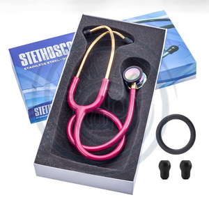 New arrivals medical sprague rappaport stethoscope with PVC colorful tubes Dual head student stethoscope for wholesale