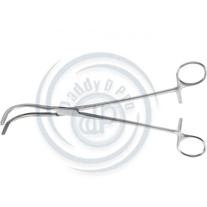 GUYON ATRAUMATA Kidney Pedicle Clamp Curved 230 mm (9") Tooting DEBAKEY Non-sterile Reusable Steel Genito-Urinary Instruments