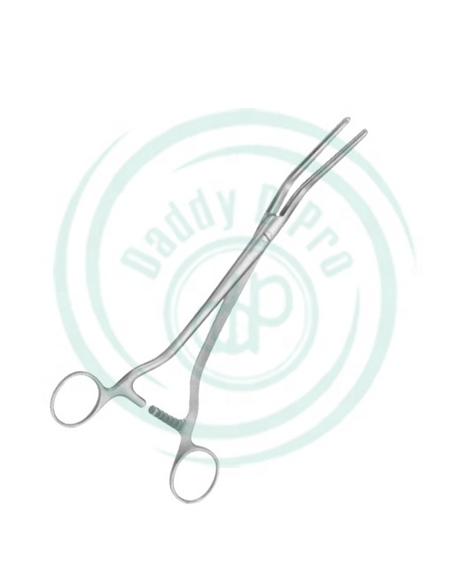 Atrauma Clamp Curved Stainless Steel Surgical Forceps Gynecology Atraumatic Tangential Occlusion Clamps