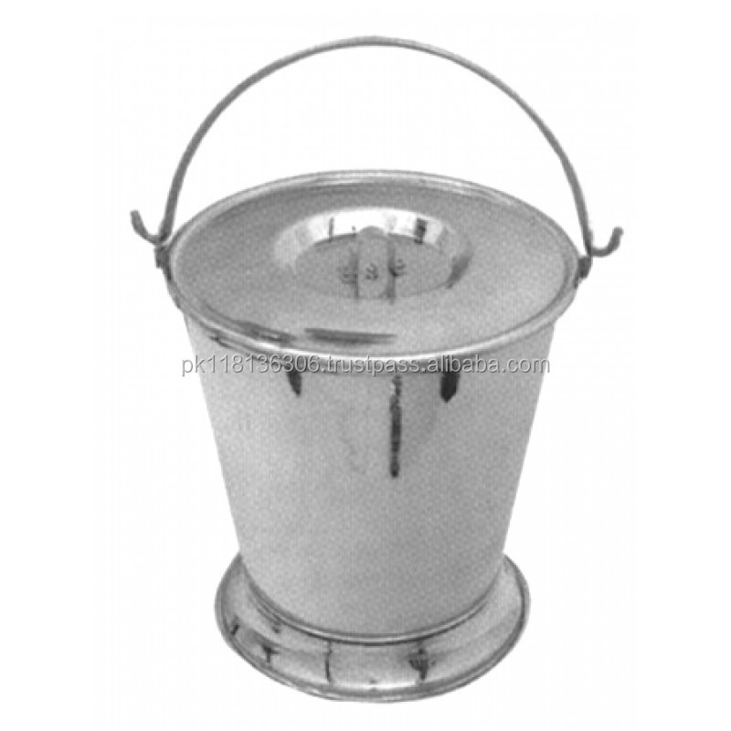 Hot selling stainless steel bucket pail with lid & handle