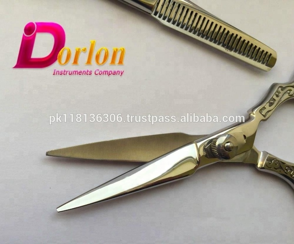 Professional Hairdressing Scissors Set Barber Hair Cutting Scissors With Razor