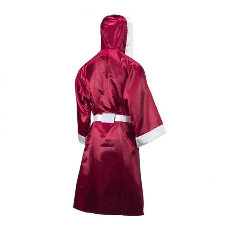 Boxing Gown Robe with Golden lining & Red Custom Made Boxing Gown Boxing Robe cheap and Hot Sale hooded classic designs