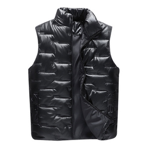 Customized Logo Sleeveless Down Vest Down Puffer Vest Ultra Light Polyester Nylon Down Vest Padded Bubble Waistcoats