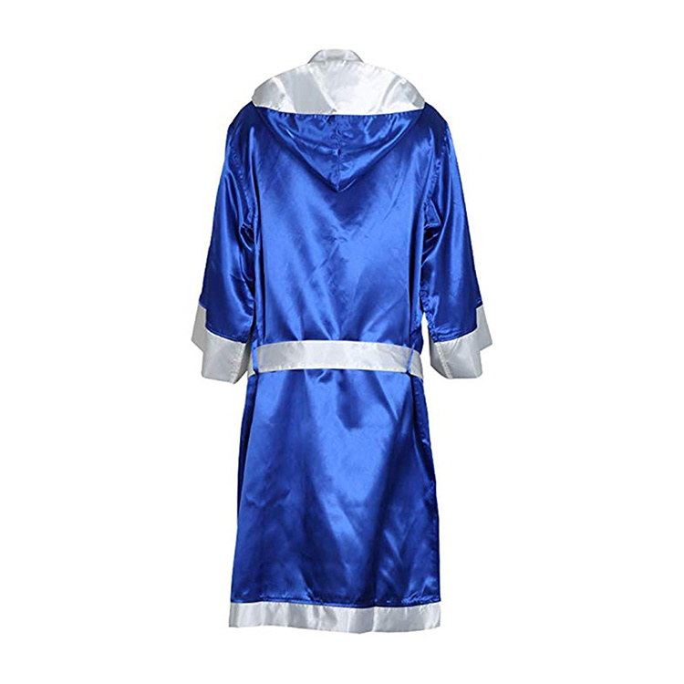 Custom Design MMA Boxing Robe With Golden Pattern Unisex Boxing Judo Sublimation Embroidered Gown